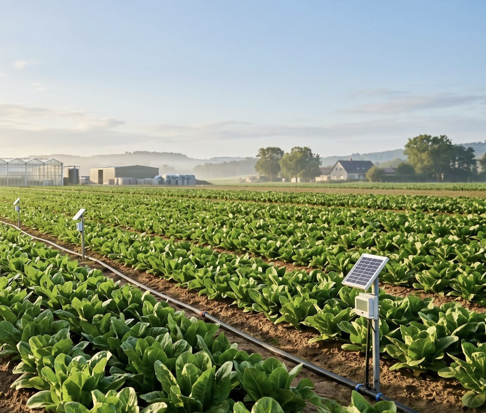 Agricultural field scene showing practical on-the-ground development